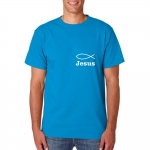 Tricou barbati diferite culori, peste, Jesus
